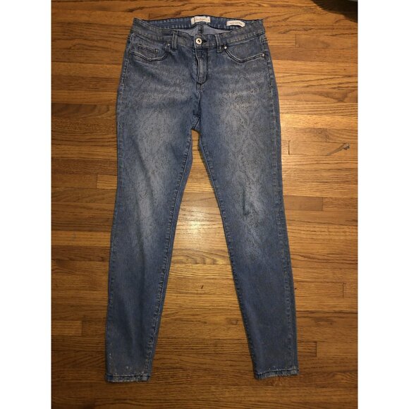 Jessica Simpson Kiss Me Super Skinny Women's All-Over Print Skinny Jeans Size 30 - Picture 1 of 14
